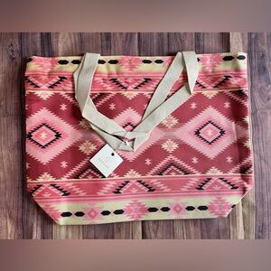 Stylein Red and Pink Western Print Weekend Bag